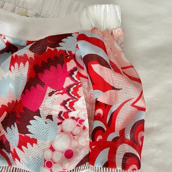 Mulla Miniskirt NWT Women’s Size M Multicolor Abstract Floral Ladder Lace - Picture 7 of 11